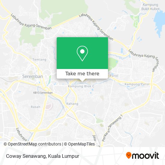 Coway Senawang map