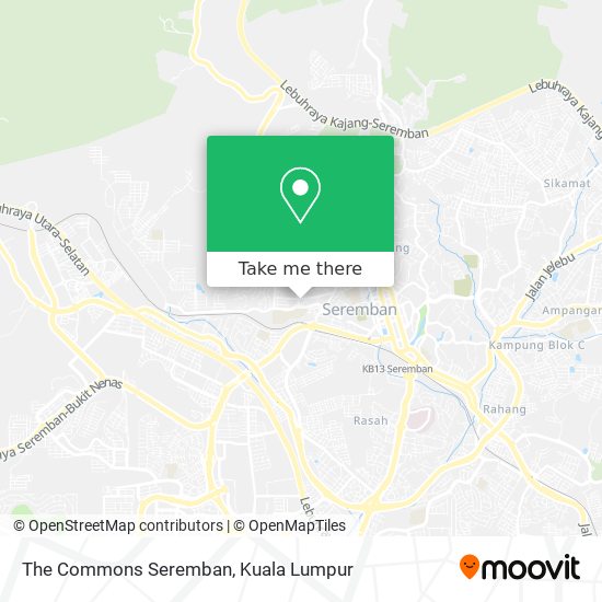 The Commons Seremban map