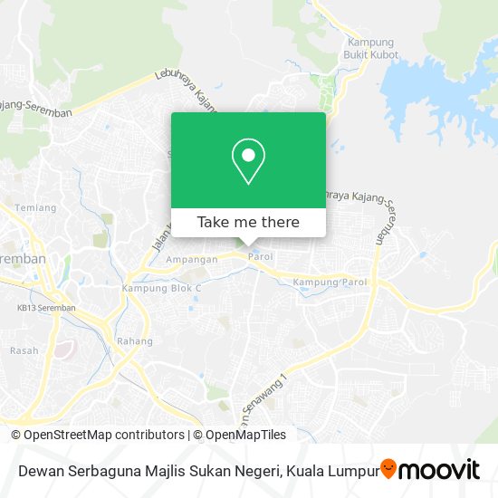 Dewan Serbaguna Majlis Sukan Negeri map