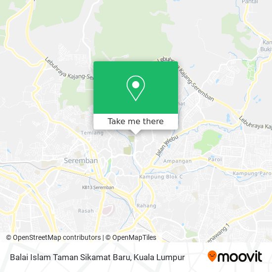 Peta Balai Islam Taman Sikamat Baru