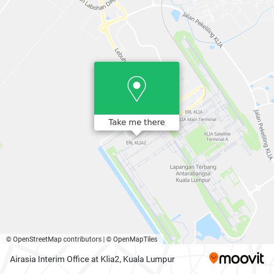 Airasia Interim Office at Klia2 map