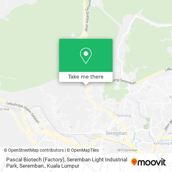 Pascal Biotech (Factory), Seremban Light Industrial Park, Seremban. map