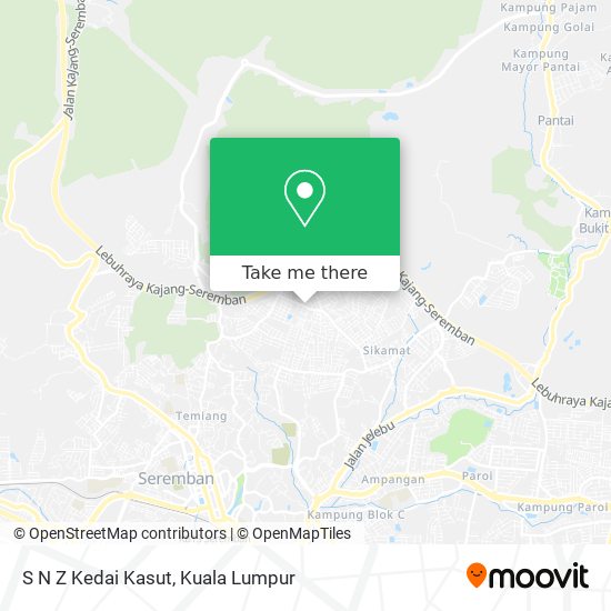S N Z Kedai Kasut map