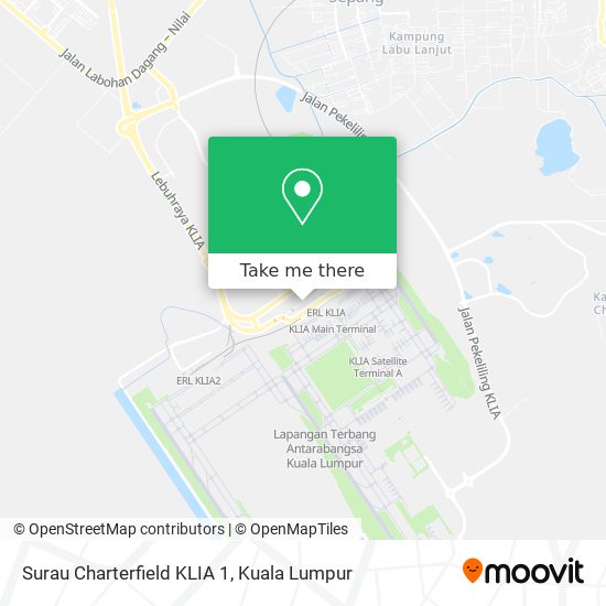 Surau Charterfield KLIA 1 map