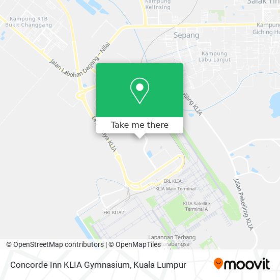 Peta Concorde Inn KLIA Gymnasium