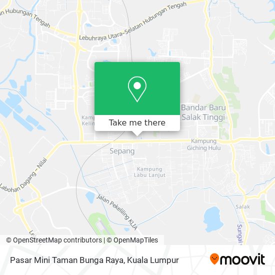 Peta Pasar Mini Taman Bunga Raya