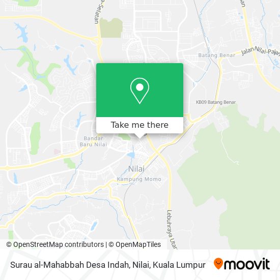 Surau al-Mahabbah Desa Indah, Nilai map