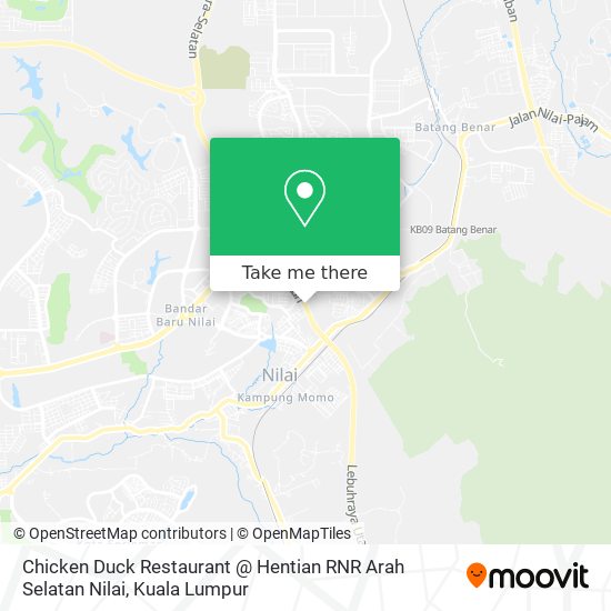 Peta Chicken Duck Restaurant @ Hentian RNR Arah Selatan Nilai