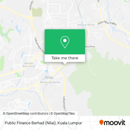 Public Finance Berhad (Nilai) map