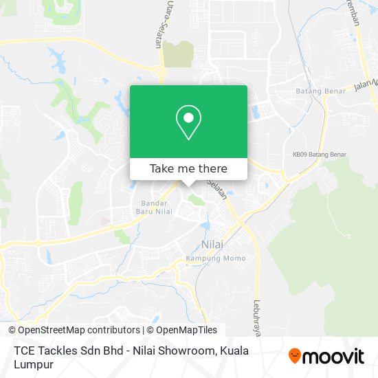 TCE Tackles Sdn Bhd - Nilai Showroom map