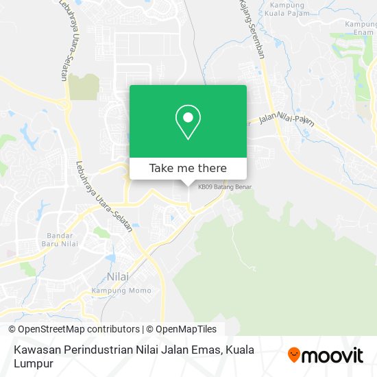 Kawasan Perindustrian Nilai Jalan Emas map