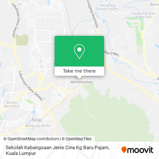 Sekolah Kebangsaan Jenis Cina Kg Baru Pajam map