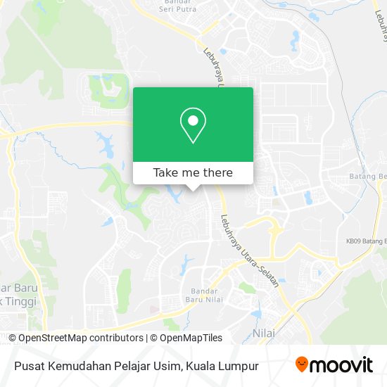 Pusat Kemudahan Pelajar Usim map