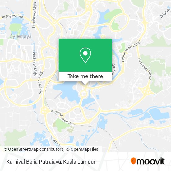 Karnival Belia Putrajaya map