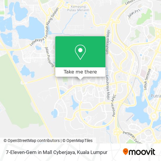 7-Eleven-Gem in Mall Cyberjaya map