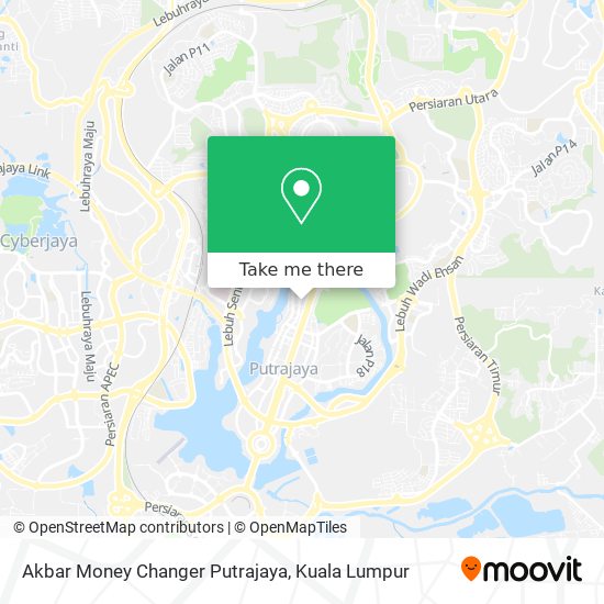 Akbar Money Changer Putrajaya map