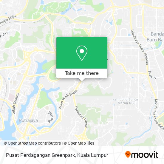 Peta Pusat Perdagangan Greenpark