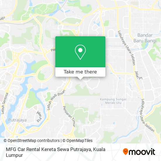 Peta MFG Car Rental Kereta Sewa Putrajaya