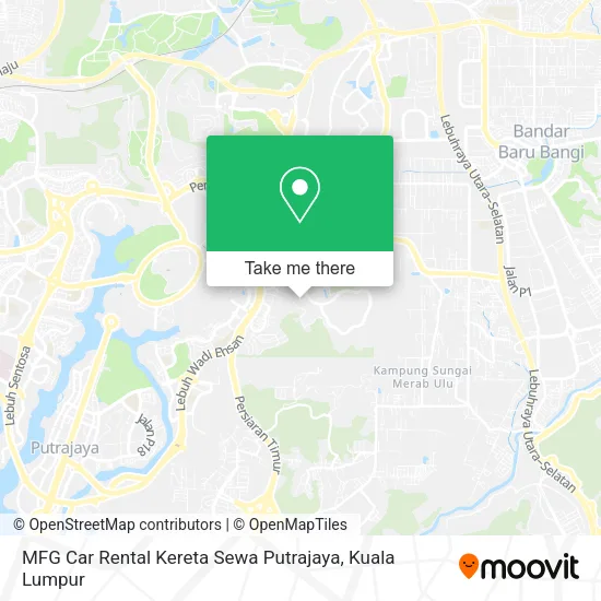 MFG Car Rental Kereta Sewa Putrajaya map