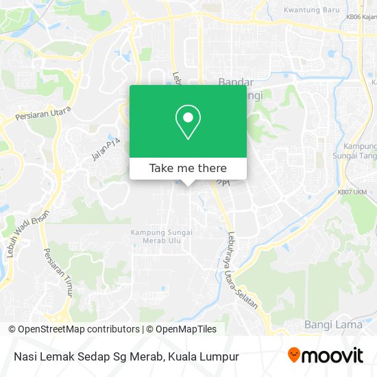 Nasi Lemak Sedap Sg Merab map