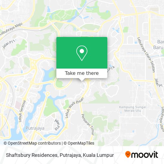 Peta Shaftsbury Residences, Putrajaya