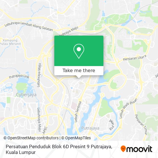 Persatuan Penduduk Blok 6D Presint 9 Putrajaya map