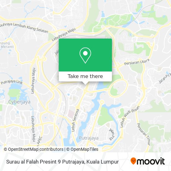 Surau al Falah Presint 9 Putrajaya map
