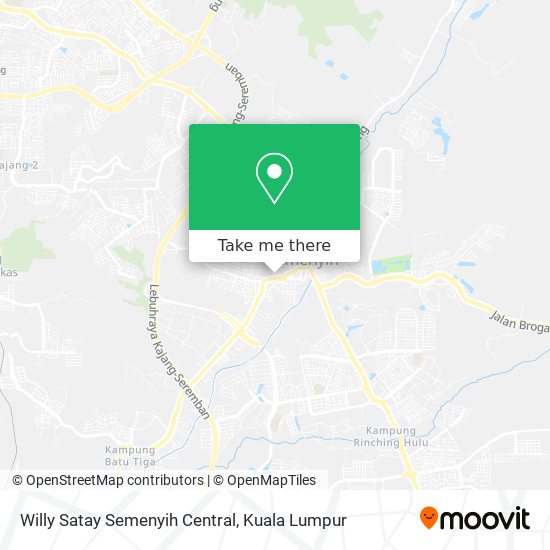 Willy Satay Semenyih Central map