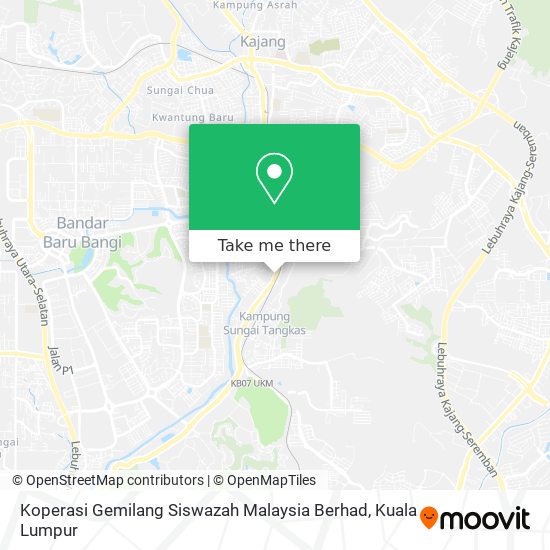 Peta Koperasi Gemilang Siswazah Malaysia Berhad