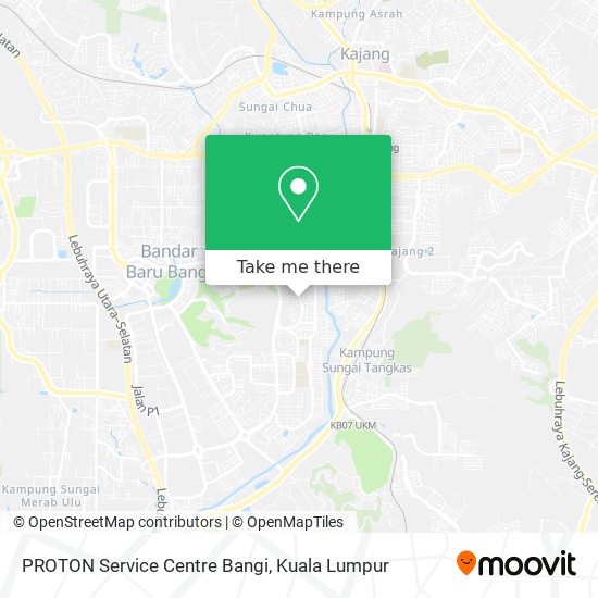 Peta PROTON Service Centre Bangi