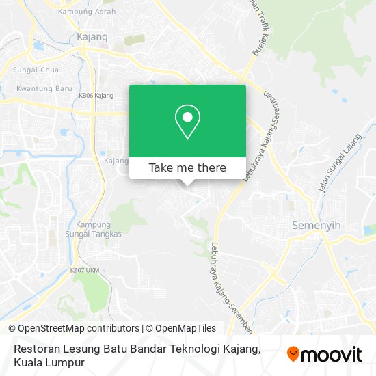 Peta Restoran Lesung Batu Bandar Teknologi Kajang