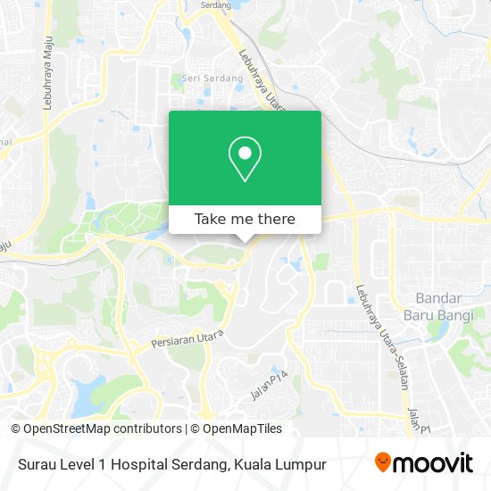 Surau Level 1 Hospital Serdang map