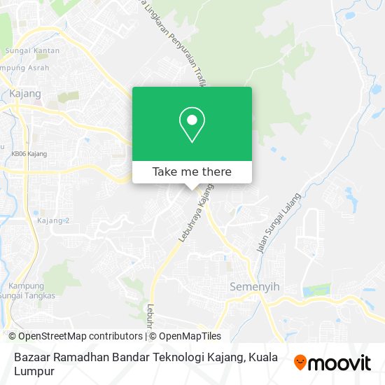 Peta Bazaar Ramadhan Bandar Teknologi Kajang