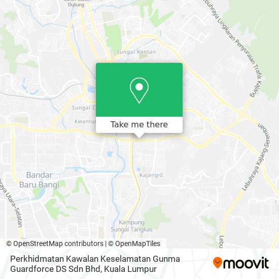 Peta Perkhidmatan Kawalan Keselamatan Gunma Guardforce DS Sdn Bhd