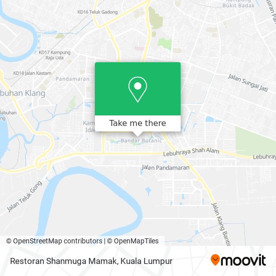 Peta Restoran Shanmuga Mamak
