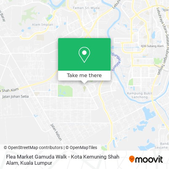 Peta Flea Market Gamuda Walk - Kota Kemuning Shah Alam