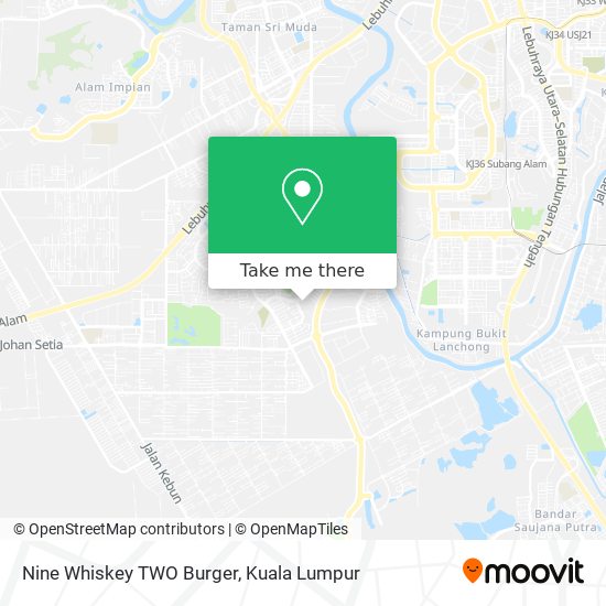 Nine Whiskey TWO Burger map