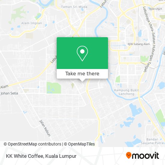 KK White Coffee map