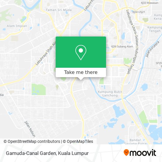 Peta Gamuda-Canal Garden