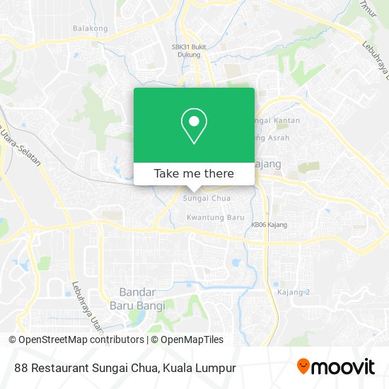 88 Restaurant Sungai Chua map
