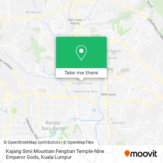 Kajang Simi Mountain Fengtian Temple-Nine Emperor Gods map