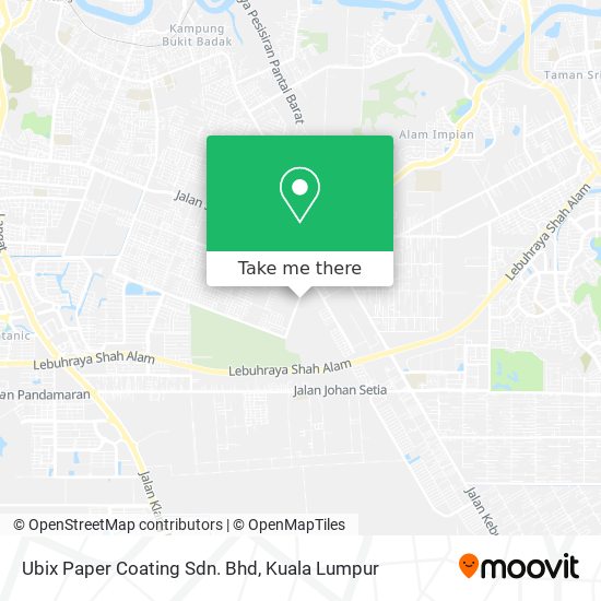 Ubix Paper Coating Sdn. Bhd map