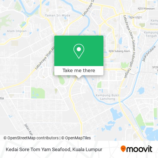 Peta Kedai Sore Tom Yam Seafood