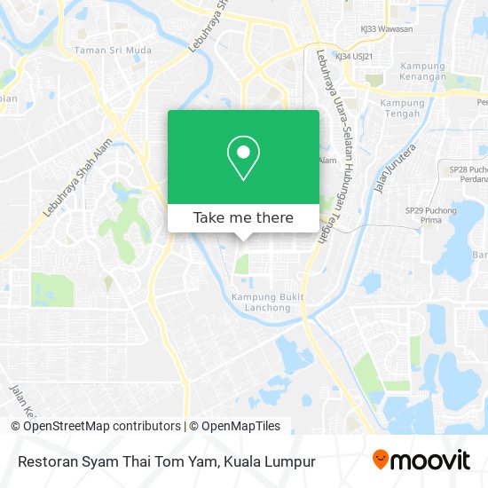 Peta Restoran Syam Thai Tom Yam