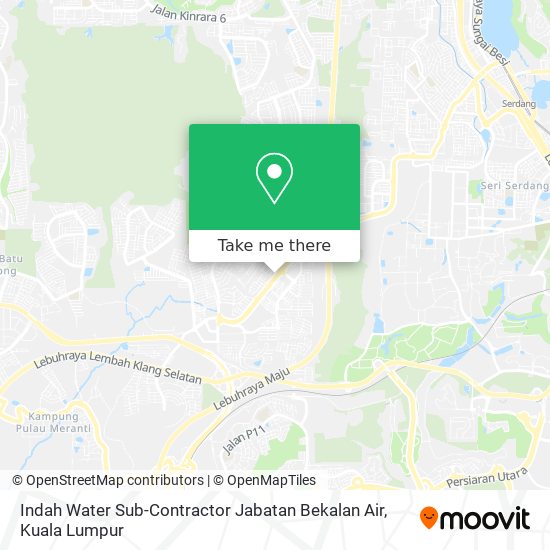 Indah Water Sub-Contractor Jabatan Bekalan Air map