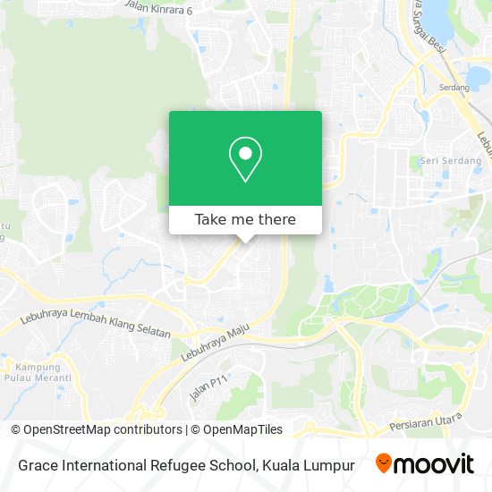 Grace International Refugee School map