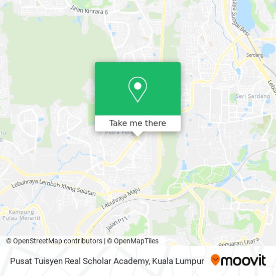 Peta Pusat Tuisyen Real Scholar Academy