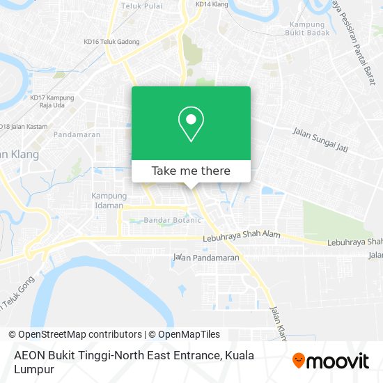 AEON Bukit Tinggi-North East Entrance map