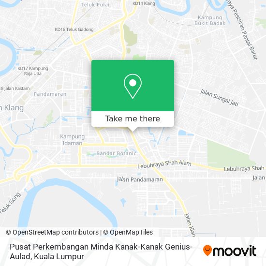 Pusat Perkembangan Minda Kanak-Kanak Genius-Aulad map