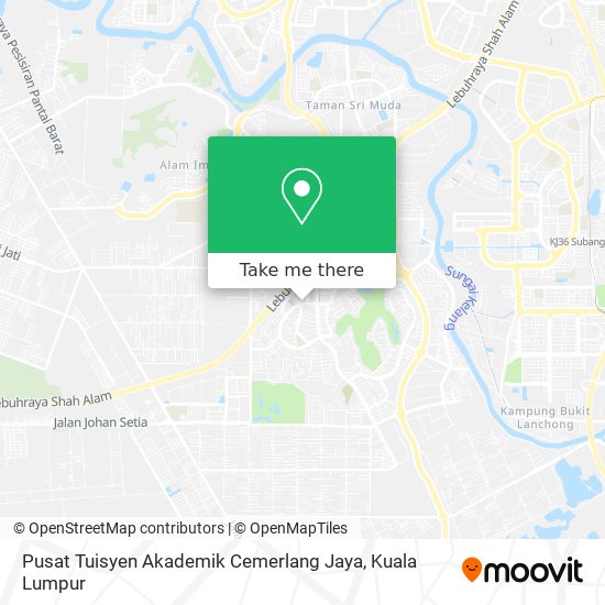 Peta Pusat Tuisyen Akademik Cemerlang Jaya